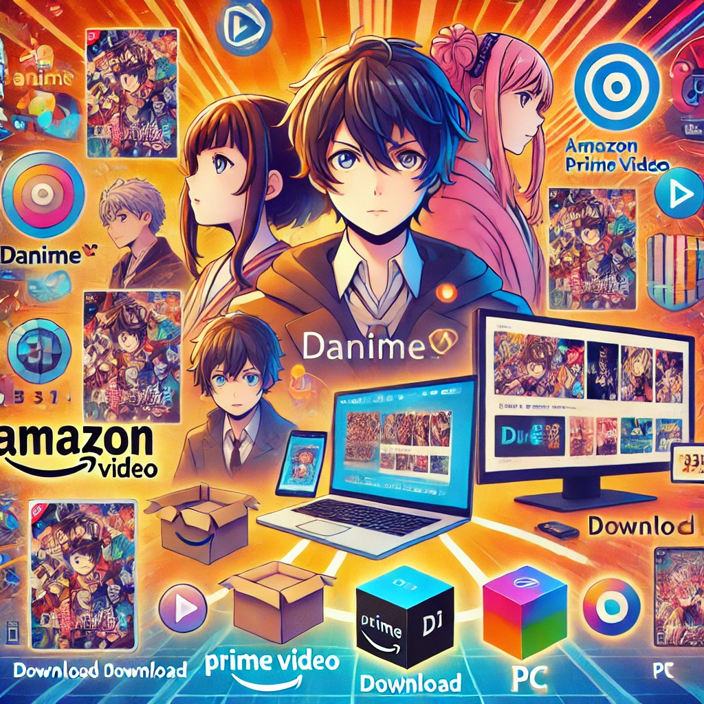 DALL·E 2024-06-25 00.24.48 - A vibrant image showcasing the diverse features and benefits of the danimeストア (dアニメストア). The image includes elements like anime characters, various de