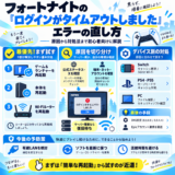 フォートナイト「ログインがタイムアウトしました」エラーの直し方
